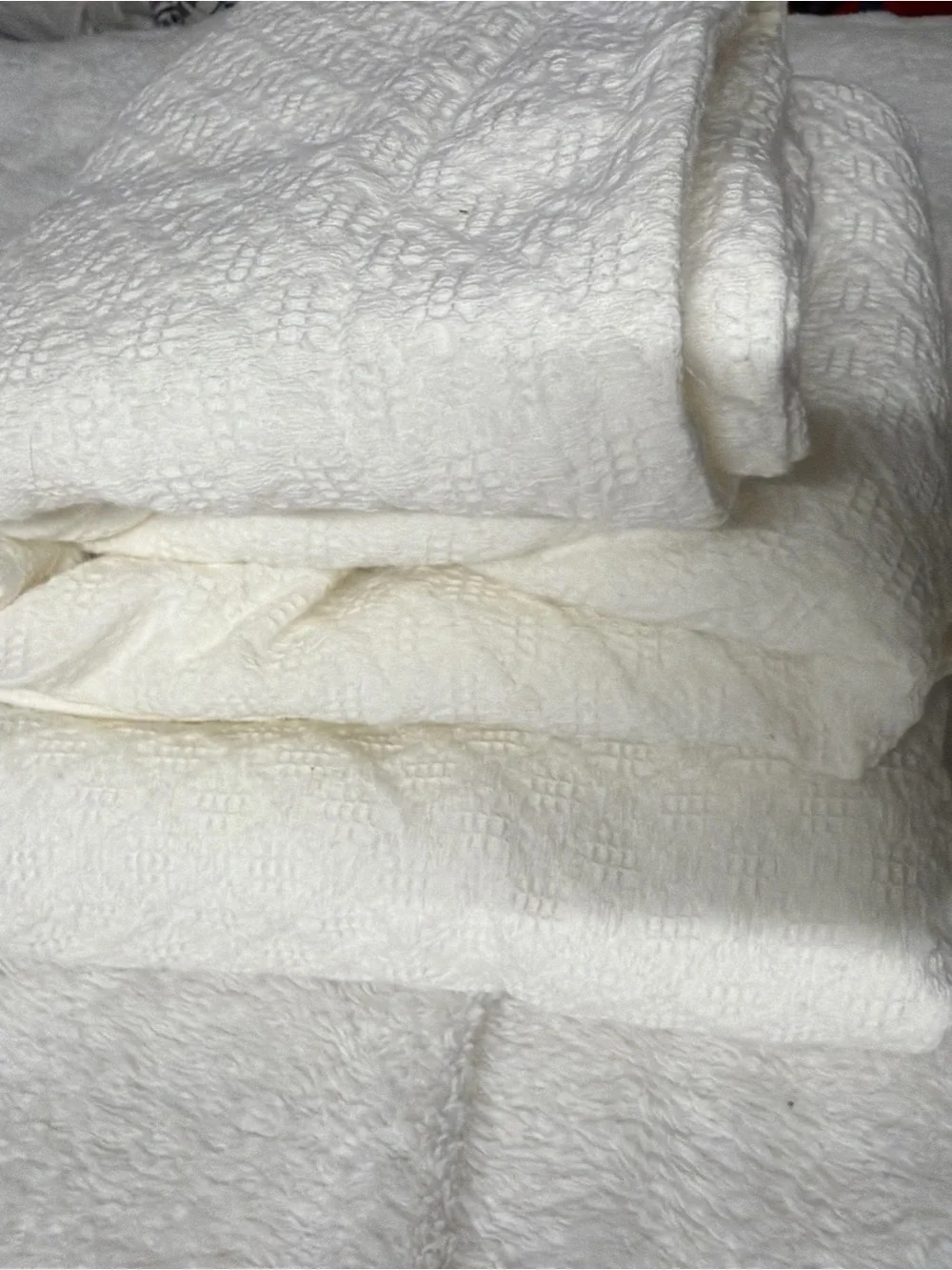 Docofil Euro Sham 30” x 30” Classic White Waffle Weave 100% Cotton pair